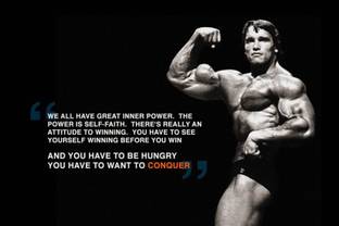 wall poster arnold schwarzenegger motivational original Wall Poster Print on Art Paper 13x19 Inches Paper Print