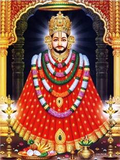 Lord Khatu Shyam Ji Wall Poster Print on Art Paper 13x19 Inches Paper Print