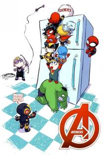 Comics Baby Avengers Funny Marvel Avengers Baby HD Wallpaper Background Photographic Paper AK POSTER LARGE Print on 36x24 INCHES Fine Art Print