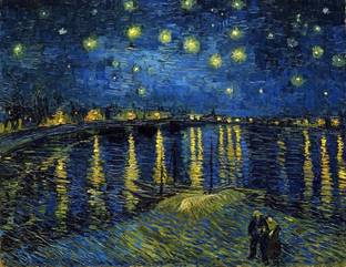 Starry Night Over the Rhone by Vincent van Gogh PHS143 Wall Poster Print on Art Paper 13x19 Inches Paper Print