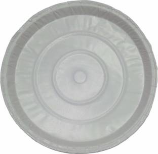 FOAB Disposable White Paper Plate(Color May Vary),12 inches(Pack of 100 Pieces) Dinner Plate
