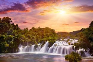 loverly water fall scenery |Wall Poster Sticker|Motivational Poster|Funky Poster|Posters for Life|Inspirational Posters|All time poster|posters for life|Home Décor Posters|HD Print Paper Print