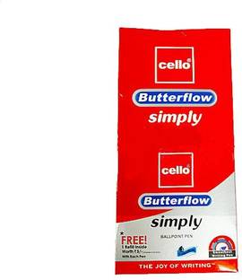 Cello Butterflow Simply Ball Point Pen With Refill Ball Pen