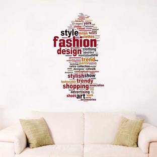 Decal O Decal 1 cm Wall Decals ' Fashion Statement Quotes ' Wall Stickers (PVC Vinyl,Multicolour) Self Adhesive Sticker