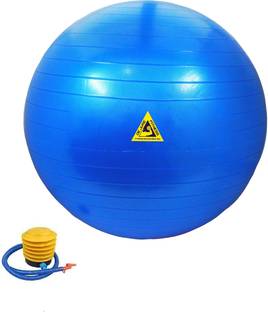 DE JURE FITNESS Imported Gym Ball for Exercise & Fitness with Foot Pump Anti Burst Blue 65 cm Gym Ball