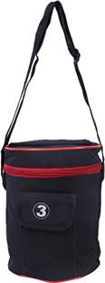 KUBER INDUSTRIES Rexine 1 Piece Lunch Box Cover (Black) -CTKTC6226 Waterproof Lunch Bag