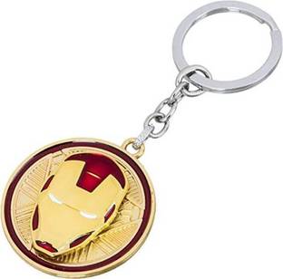 TRUOM Metal Iron Man Avengers Marvel Superheros Spinner Key Chain Gold Key Chain