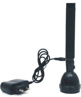 AKR 8990 LONG RANGE FLASHLIGHT HIGH POWER RECHARGEABLE NP-02 Torch (Black : Rechargeable) Torch