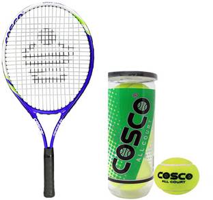 COSCO Drive 26 Tennis Racket kit- (1 Racket "10 to 12 year only", 1 Championship Ball " 3 Ball" (Color on Availability) Tennis Kit