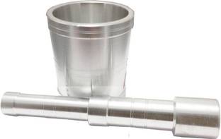 shutupnshop High Quality Mortar & Pestle/Imam Dasta/Ohkli Musal/Kharal/Khalbatta/Okhli Masher/masher/8.89 CM Mortar & 14.9 CM Pestle Aluminium Masher Stainless Steel Masher