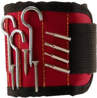 MOHAK MH-909 Magnetic Wristband, Adjustable Black Band with 10 Neodymium Magnets for for Holding Screws Tool Belt