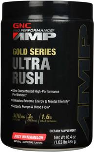 GNC AMP Gold Series Ultra Rush Pre-Workout Supplement EAA (Essential Amino Acids)