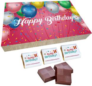 CHOCOINDIANART Surprise Happy Birthday, 12pcs Chocolate Gift Box, Truffles