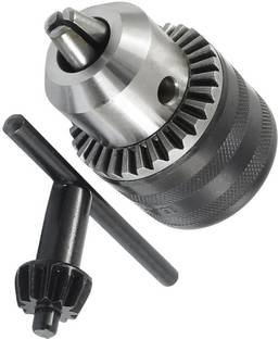 SAIFPRO 13mm x 24UNF Iron Drill Chuck with Key Black and Silver