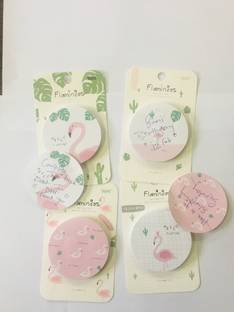 R H lifestyle STICKY NOTES 75 Sheets CUTE FLAMINGO SHAPE STICKY NOTES, 4 Colors