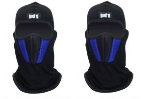 Auto Hub Black, Blue Bike Face Mask for Men & Women