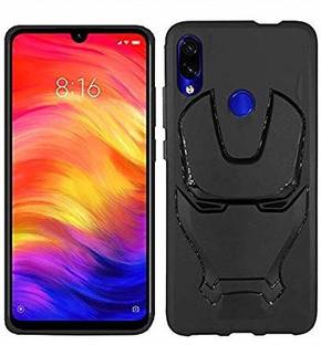 KASEZ Back Cover for (3D Feel Marvel Avenger Iron Man Logo Mask Flexible Rugged Matte Case), REDMI NOTE 7 / NOTE 7 PRO