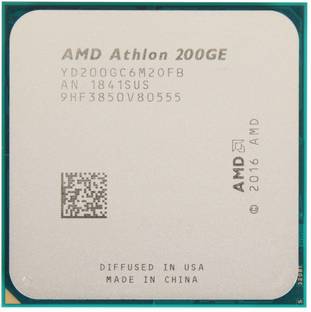 AMD Athlon 200GE with Integrated Radeon Vega 3 Graphics 3.2 GHz Upto 3.2 GHz AM4 Socket 2 Cores 4 Threads 1 MB L2 4 MB L3 Desktop, Workstation Processor
