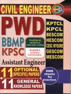 PWD Civil Engineer (BBMP, KPTCL, KPCl, KPSC, BESCOM, HESCOM, CESC Mysore, GESCOM, MESCOM) - Question Papers With Answers (General Knowledge & Specific Papers)