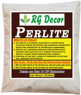 RGDECOR 750 Gram Hotricultral Grade Perlite for Gardening - Mixture of Granules and Powder Manure