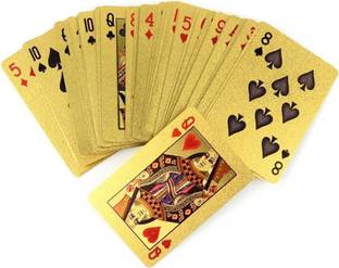 MGP FASHION 24K Gold Plated Poker Playing Cards For Family Friends Girls Boys Holidays Vacation