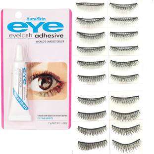AuraSkin skinberry Thick Hair Waterproof Eye Lashes With Eyelash GLUE