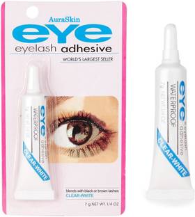 AuraSkin Waterproof False Eyelashes Makeup Adhesive Eye Lash Glue Clear White