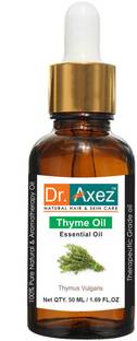 Dr. Axez Pure Natural Thyme Essential Oil (50ML) Therapeutic Grade Oil For Skin & Hair Care Hair Oil