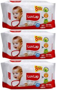 LuvLap Baby Wet Wipes with Aloe Vera (240 PIECES )