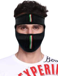 Friendskart Black Bike Face Mask for Men & Women