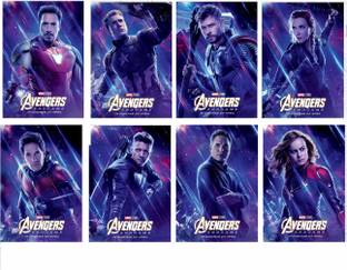 Avengers Endgame Set of 8 Posters for Room & Office Paper Print