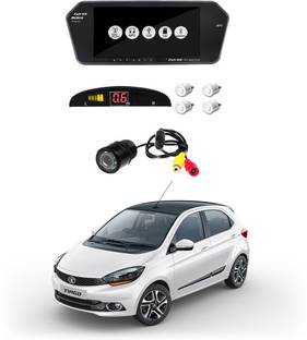 AYW AYW 7 inches Car Rear View Full HD Touch Mirror Mount Screen with Camera and white sensors for Tata LS Black, White LED