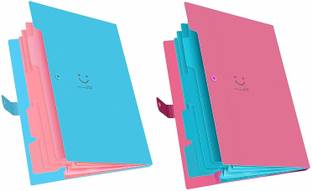 Corslet File Folders 5 Pocket for Certificates Documents A4 Size Folder Plastic Files and Briefcase Bag Exam Board Papers Organiser Office Document Pockets Best Quality, File Folder, Files and Document Folder, Files Folders for Certificates, Files for Students, Office Files and Folders, Document Organizer, File Folder Basic A4 File Folder