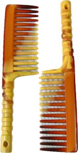 क्लूस्टेप Set of 2 Hair Comb Smooth Comb Teeth Brown