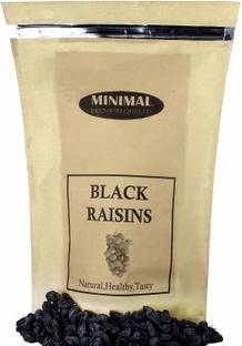Minimal Dried Black Raisins/Black Kishmish with Seed,250 g Raisins