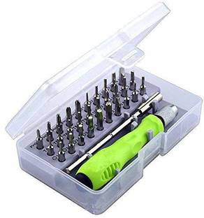 Gabbar ® 32 in 1 Mini Interchangeable Bits Precision Screwdriver Set Tool Kit With Magnetic Flexible Extension Rod For ™ Mobile Phone PC Laptop open and Repair Ratchet Screwdriver Set