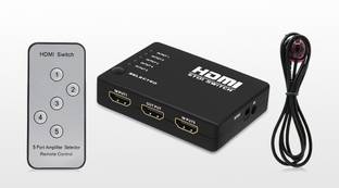 Frackson 5 in 1 Port 1080P HDMI Video Switch HDMI Switcher with Splitter Box Remote IR for HDTV, PS3, DVD Media Streaming Device