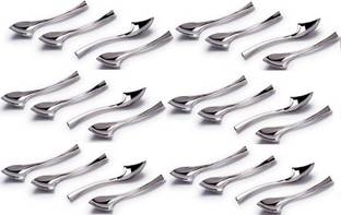 upalabdh 24 PCs Side Cut Spoon Stainless Steel Ice-cream Spoon Set