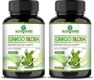 Nutriherbs Ginkgo Biloba With Brahmi Improves Memory And Promotes Healthy Eye
