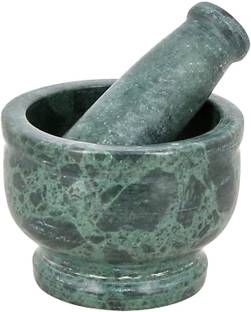 Heemo Marble Imam Dasta /Mortar and Pestle Set/Ohkli Musal/Kharal/Idi Kallu/Khal Musal/Khalbatta/ Spice Grinder/Idi Kallu/Khal Musal/Khalbatta/ Spice Grinder-4 Inches Marble Masher