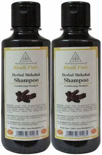 KHADI Pure Herbal Shikakai Shampoo Pack of 2