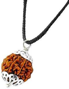 RUDRA DIVINE 7 Mukhi Rudraksha Pendant kavach with Real Nepal High quality Rudraksha Wood Pendant
