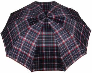 KEKEMI UMB016C 3 Fold Check Windproof Travel Umbrella