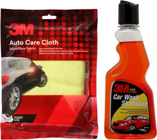 3M Microfiber Cloth and Car Shampoo (250 ml) Car Washing Liquid