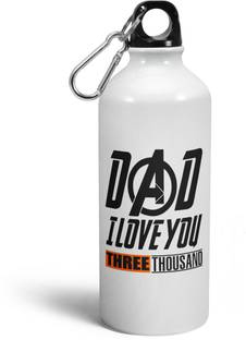 टी माफिया डैड I लव यू 3000 600 ml वाटर बॉटल