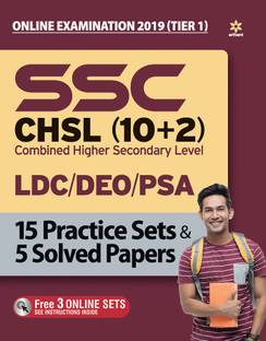 Ssc Chsl Combined Higher Secondary Level 15 Practice Sets & Solved Papers 2019