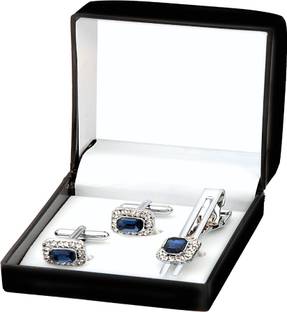 EXOTICA Fashions Metal Cufflink & Tie Pin Set