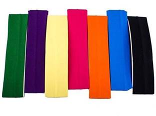 S Mark Set of 7 Pcs Elastic Yoga Soft And Stretchy Sports Headband Head Band