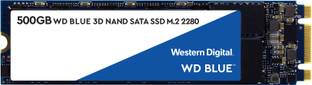 WD Blue 3D 500 GB Laptop Blue SATA III Internal Solid State Drive (SSD) (WDS500G2B0B)