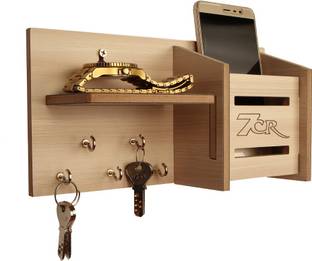 7CR pocket with shelf Wood Key Holder
